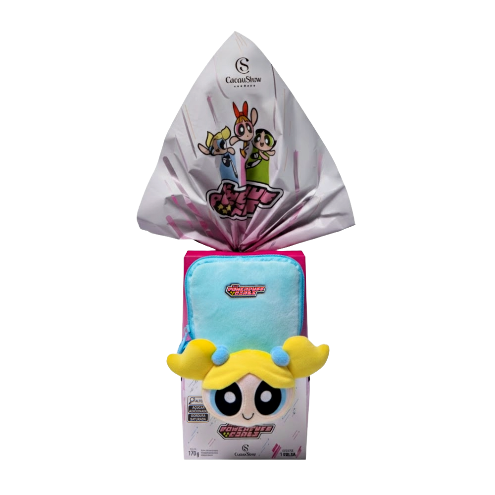 Ovo de Páscoa ao Leite Meninas Superpoderosas Bolsa Lindinha 170g - Imagem 1