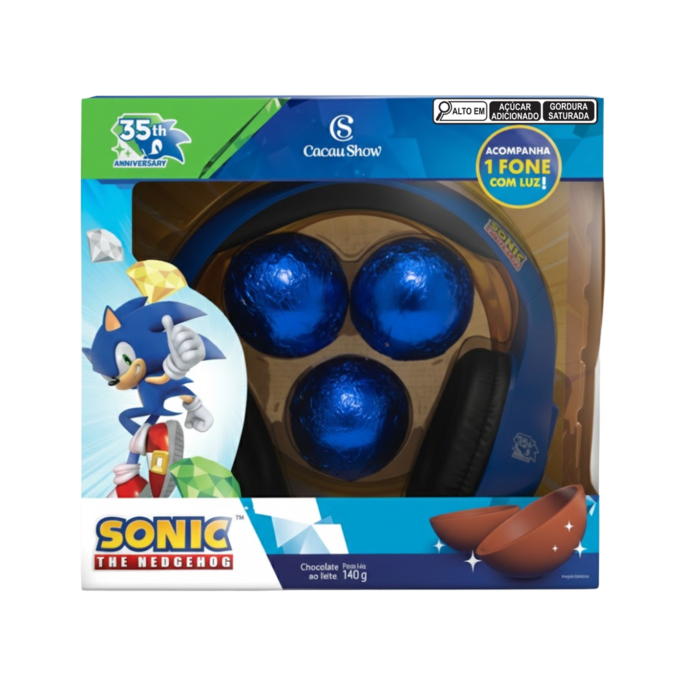 Ovo de Páscoa ao Leite Sonic 140g - Imagem 1
