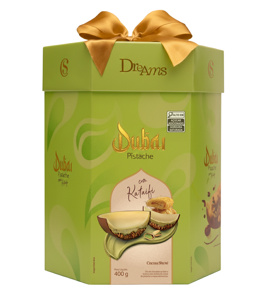 Ovo de Páscoa Dreams Dubai Pistache 400g - Imagem 1